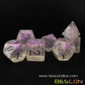 Bescon Iridecent Shimmery Dice Set Bronze-Golden, RPG 7-dice Set in Brick Box Packing